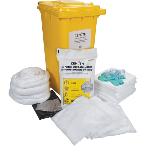 Premium Spill Kit, Oil Only, Bin, 63 US gal. Absorbancy Equipex