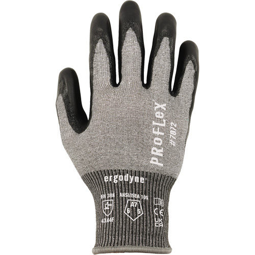 Proflex 7072 Cut-Resistant Gloves, Size Small, 18 Gauge, Nitrile Coated, HPPE/Tungsten Shell, ASTM ANSI Level A7/EN 388 Level F Equipex
