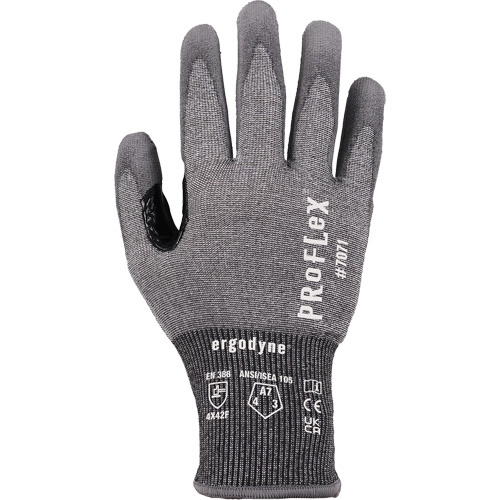 Gants enduit de PU r&eacute;sistant &agrave; la coupe ProFlex 7071, Taille Petit, Calibre 18, Rev&ecirc;tement Polyur&eacute;thane, Enveloppe en PEHP/Tungst&egrave;ne, ASTM ANSI niveau A7/EN 388 niveau F Equipex