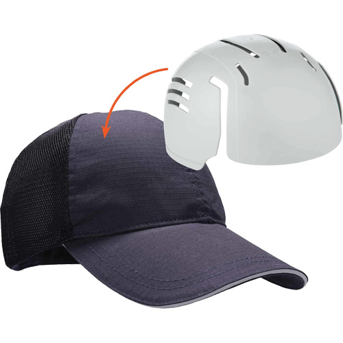 Skullerz 8946 Standard Baseball Cap with Bump Cap Insert, Navy Blue Equipex