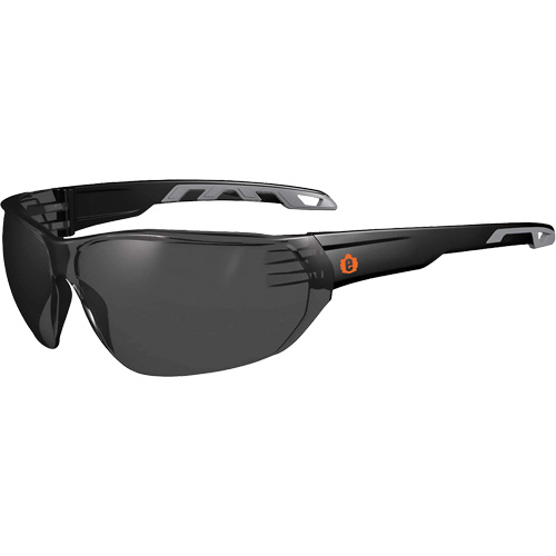 Lunettes de s&eacute;curit&eacute; sans monture Skullerz VALI, Lentille Fum&eacute;e, Antibu&eacute;e/Anti-&eacute;gratignures, ANSI Z87+/R&eacute;pond ou surpasse la norme CSA Z94.3 Equipex
