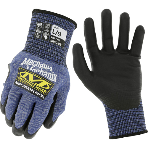 Gants r&eacute;sistants aux coupures SpeeKnit S2EC03, Taille Petit/7, Calibre 18, Rev&ecirc;tement Ur&eacute;thane, Enveloppe en PEHP/Tungst&egrave;ne, ASTM ANSI niveau A7/EN 388 niveau F Equipex