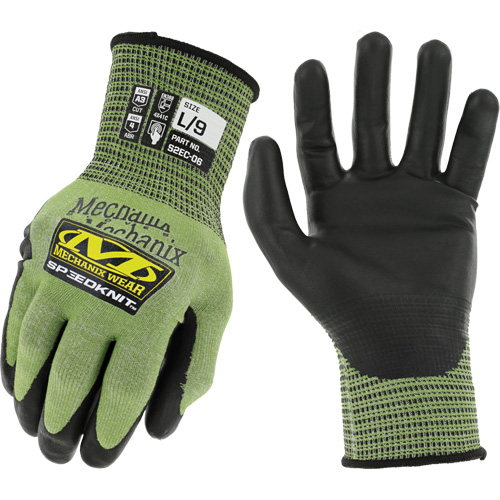 Gants r&eacute;sistants aux coupures SpeeKnit S2EC06, Taille Petit/7, Calibre 18, Rev&ecirc;tement Ur&eacute;thane, Enveloppe en PEHP/Tungst&egrave;ne, ASTM ANSI niveau A4/EN 388 niveau D Equipex