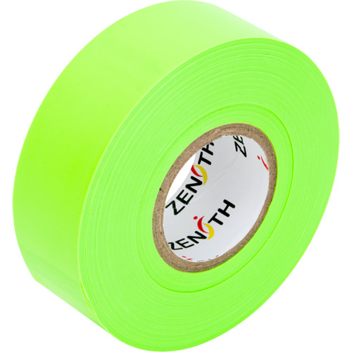 Flagging Tape, 1.1875" W x 164' L, Fluorescent Green Equipex