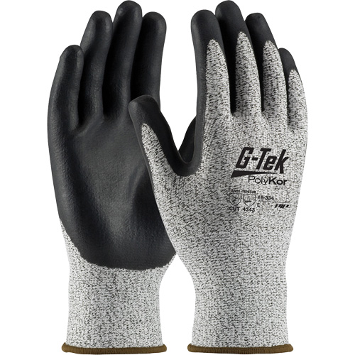 Gants r&eacute;sistants &agrave; la coupe G-Tek, Taille T-petit, Calibre 13, Rev&ecirc;tement Nitrile, Enveloppe en PolyKor, ASTM ANSI niveau A2/EN 388 niveau 3/EN 388 niveau B Equipex
