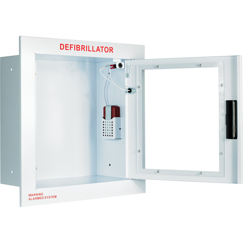 Grande armoire enti&egrave;rement encastr&eacute;e avec alarme, Zoll AED Plus/Zoll AED 3/Cardio-Science/Physio-Control Pour, Non m&eacute;dical Equipex