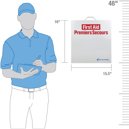 Armoire pour premiers soins SmartCompliance, R&eacute;pond &agrave; la norme CSA Z1220-17 type 2 environnements &agrave; faible risque, Moyen (26-50 travailleurs) Equipex