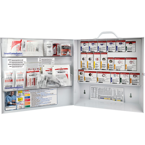 Armoire pour premiers soins SmartCompliance, R&eacute;pond &agrave; la norme CSA Z1220-17 type 2 environnements &agrave; faible risque, Moyen (26-50 travailleurs) Equipex