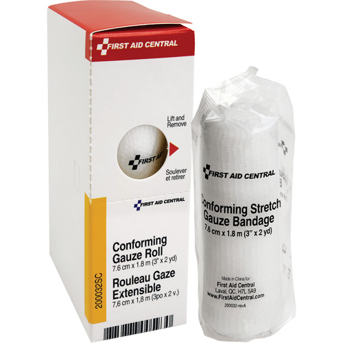 Recharge de bandage en gaze &eacute;tirable et conforme SmartCompliance, Rouleau, 6' lo x 3" la, St&eacute;rile, Dispositif m&eacute;dical Classe 1 Equipex