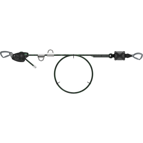 100' Rope Temporary Horizontal Lifeline, Kernmantle Equipex