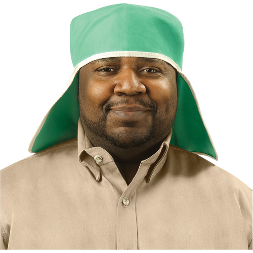 Chapeau avec couvre-nuque en coton ignifug&eacute; Weldlite, Taille unique, Vert Equipex