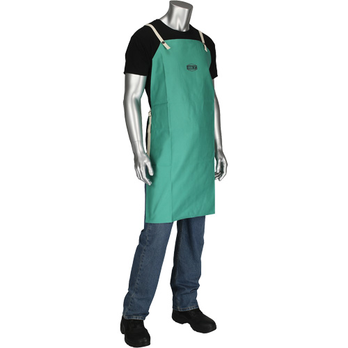 Dynamic Ironcat&reg; FR Cotton Sateen Apron, Bib, Green Equipex