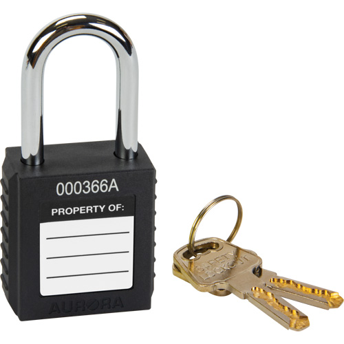 Lock for Lockouts, Safety Padlock, Keyed Different, Thermoplastic, 1-1/2" Width Equipex