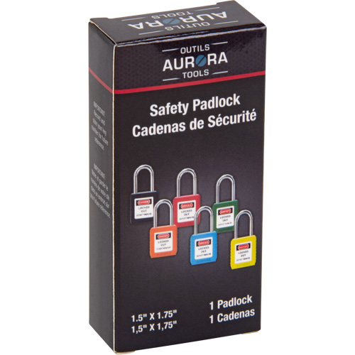 Lock for Lockouts, Safety Padlock, Keyed Different, Thermoplastic, 1-1/2" Width Equipex