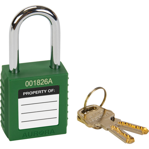 Lock for Lockouts, Safety Padlock, Keyed Different, Thermoplastic, 1-1/2" Width Equipex