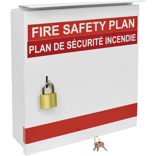 Boîte pour plan de s&eacute;curit&eacute; en cas d'incendie Equipex