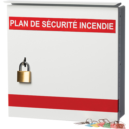 Boîte pour plan de s&eacute;curit&eacute; en cas d'incendie Equipex