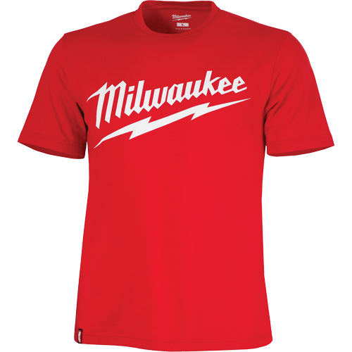 Chandail &agrave; manches courtes tr&egrave;s r&eacute;sistant avec logo Milwaukee, Hommes, Petit, Rouge Equipex