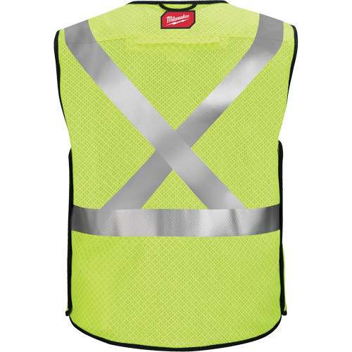 Gilet de s&eacute;curit&eacute; &agrave; maille d&eacute;tachable, Noir/Jaune lime haute visibilit&eacute;, Moyen/Petit Equipex