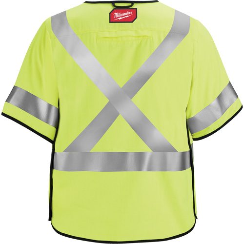 Breakaway Mesh Safety Vest, Black/High Visibility Lime-Yellow, Medium/Small Equipex