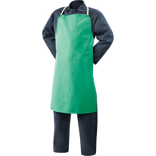 Tablier en coton ignifuge Weldlite, Salopette, 36" lo, Vert Equipex
