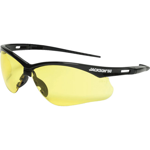 Safety Glasses, Amber Lens, Anti-Scratch, ANSI Z87+/Meets/Exceeds CSA Z94.3 Equipex