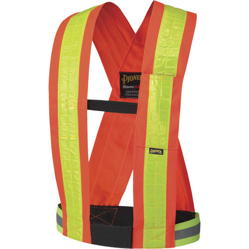 5593 Safety Sash, High Visibility Orange, Yellow Reflective Colour, One Size Equipex