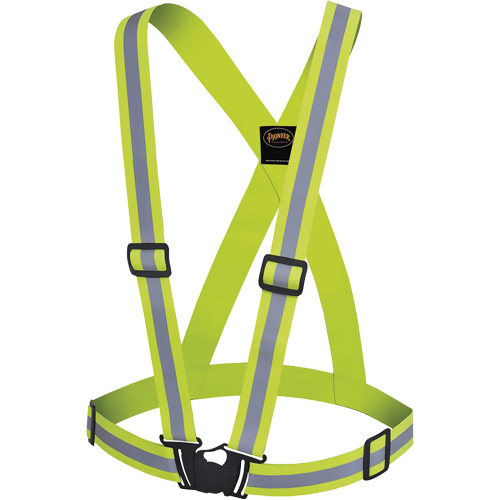 5497 Bretelles de s&eacute;curit&eacute;, Jaune lime haute visibilit&eacute;, Couleur r&eacute;fl&eacute;chissante Argent, Taille unique Equipex