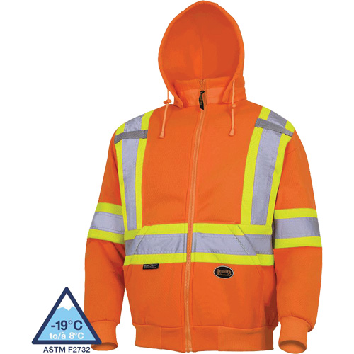 6924 Hoodie, Small, High Visibility Orange Equipex
