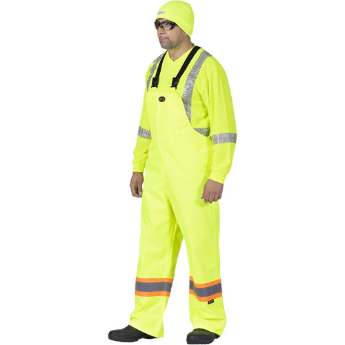 5629 Salopettes The Rock 300D, Polyester, Petit, Jaune lime haute visibilit&eacute; Equipex