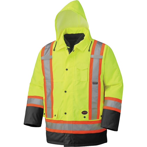 5021BB Manteau imperm&eacute;able 7 en 1, Jaune lime haute visibilit&eacute;, T-petit Equipex