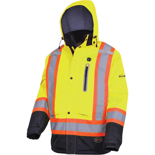5408 Veste imperm&eacute;able &agrave; isolation thermique, Hommes, Petit, Jaune lime haute visibilit&eacute; Equipex