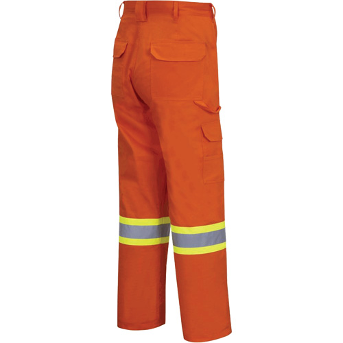 4462 Pantalon cargo de s&eacute;curit&eacute; brillant avec bande StarTech, Coton, 32, Orange haute visibilit&eacute; Equipex