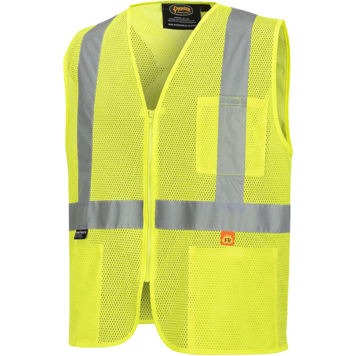 6944 Veste de s&eacute;curit&eacute; ignifuge, Jaune lime haute visibilit&eacute;, Petit, Polyester Equipex
