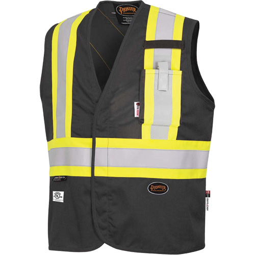 7729 FR-Tech&reg; Flame-Resistant Arc Safety Vest, Small, Black, 10 cal/cm² Equipex