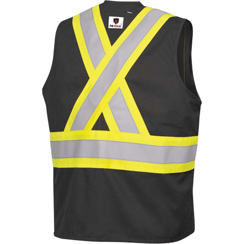 7729 FR-Tech&reg; Flame-Resistant Arc Safety Vest, Small, Black, 10 cal/cm² Equipex