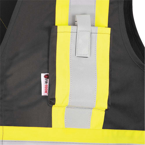 7729 FR-Tech&reg; Flame-Resistant Arc Safety Vest, Small, Black, 10 cal/cm² Equipex