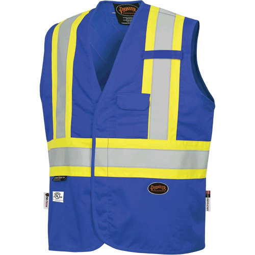 7730 FR-Tech&reg; Flame-Resistant Arc Safety Vest, Small, Royal Blue, 10 cal/cm² Equipex
