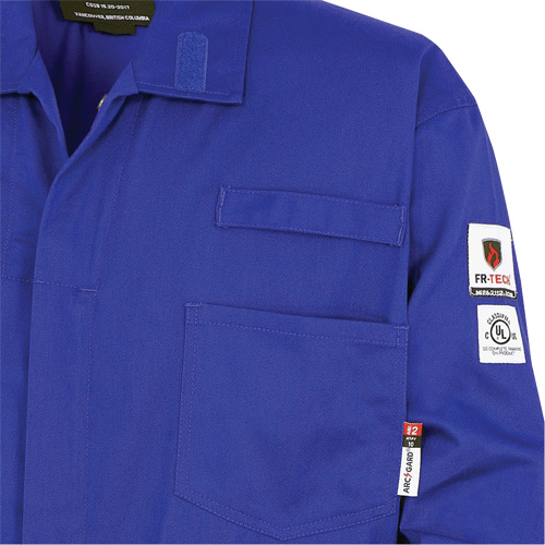 7779 Combinaison ignifuge r&eacute;sistant aux arcs &eacute;lectriques FR-Tech 88/12, Taille 36, Bleu royal Equipex