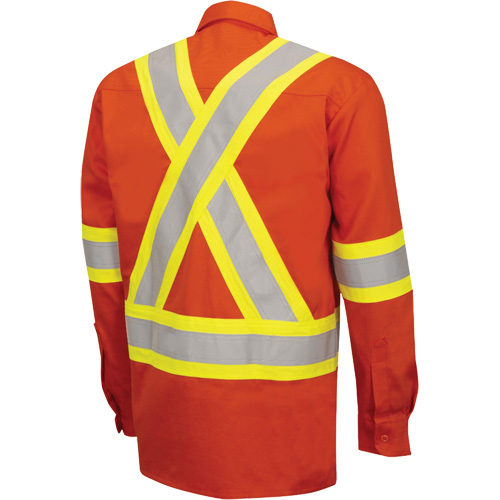 7743 Chemise de s&eacute;curit&eacute; ignifug&eacute;e FR-Tech, Petit, Orange haute visibilit&eacute; Equipex