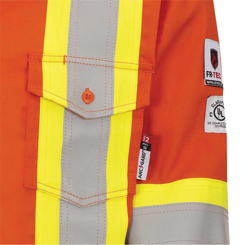 7743 Chemise de s&eacute;curit&eacute; ignifug&eacute;e FR-Tech, Petit, Orange haute visibilit&eacute; Equipex