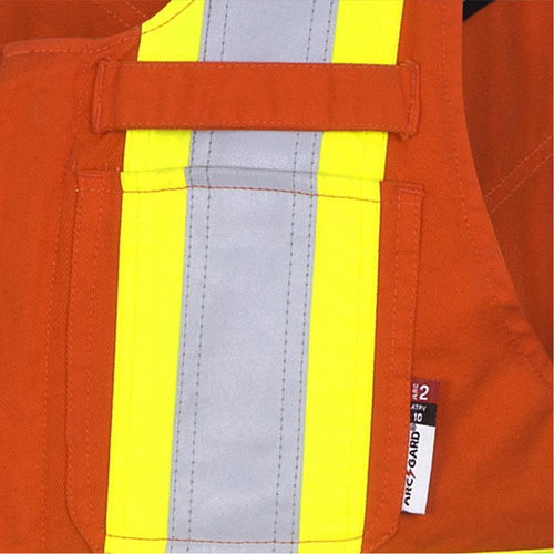 7712 FR-Tech&reg; Flame-Resistant Overalls, Small, High Visibility Orange Equipex