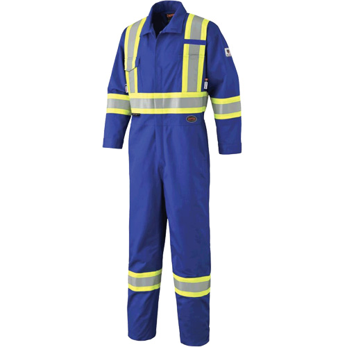 7706 Combinaison ignifuge FR-Tech avec fermetures &agrave; glissi&egrave;re aux jambes, Taille 36, Bleu royal, 9,7 cal/cm² Equipex