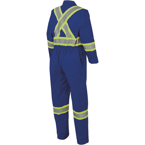 7706 Combinaison ignifuge FR-Tech avec fermetures &agrave; glissi&egrave;re aux jambes, Taille 36, Bleu royal, 9,7 cal/cm² Equipex