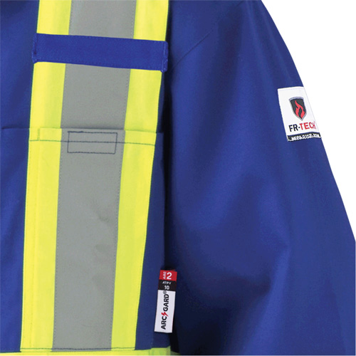 7706T FR-Tech&reg; Flame-Resistant Coverall with Leg Zippers, Size 40 (Tall), Royal Blue, 9.7 cal/cm² Equipex