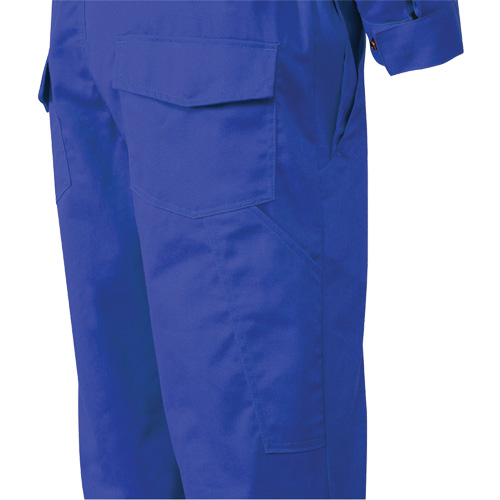 7706T FR-Tech&reg; Flame-Resistant Coverall with Leg Zippers, Size 40 (Tall), Royal Blue, 9.7 cal/cm² Equipex