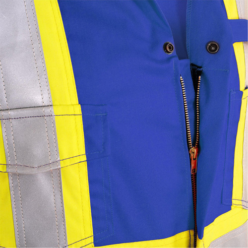 7706T FR-Tech&reg; Flame-Resistant Coverall with Leg Zippers, Size 40 (Tall), Royal Blue, 9.7 cal/cm² Equipex