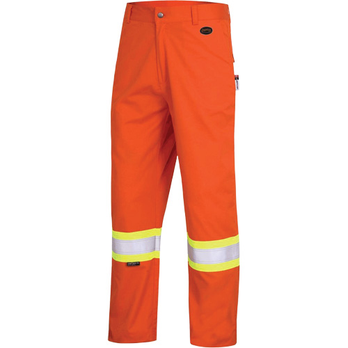 7763 Pantalon de s&eacute;curit&eacute; haute visibilit&eacute; r&eacute;sistant aux arcs &eacute;lectriques FR-Tech 88/12, 34, x 32, Orange haute visibilit&eacute;, 9,7 cal/cm² Equipex