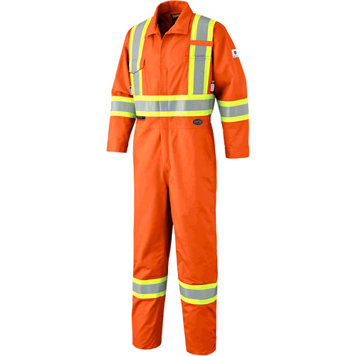 7705T Combinaison ignifuge FR-Tech avec fermetures &agrave; glissi&egrave;re aux jambes, Taille 40 (grand taille), Orange haute visibilit&eacute;, 9,7 cal/cm² Equipex
