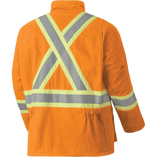 5533 Flame-Resistant Safety Parka, Small, High Visibility Orange, 58 cal/cm² Equipex